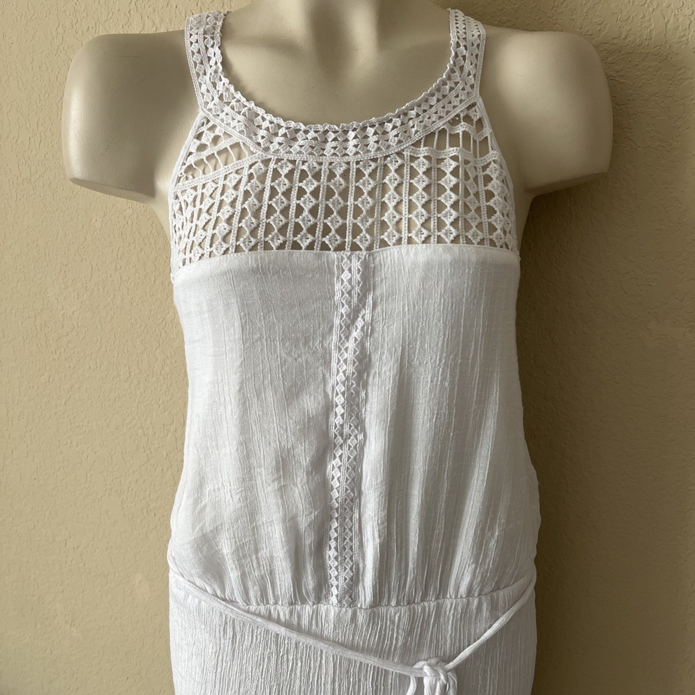 Mlle Gabrielle Women's Long Sundress Size 2X White